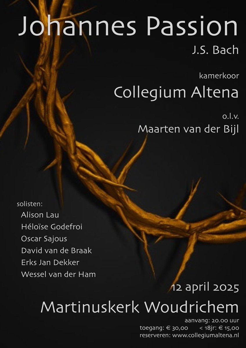 Vanavond drukke avond met filmopname voor de promo van concert van <a href="/CollegiumAltena/">CollegiumAltena</a> . voor de Johannes passion op 12april.