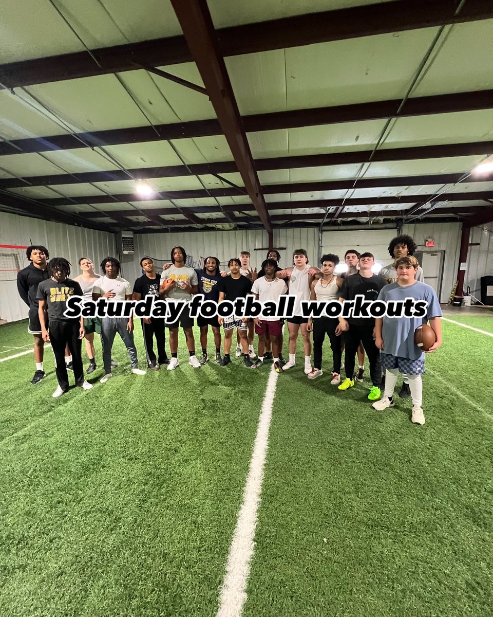 Saturday football workouts, noon until two come get that work in.