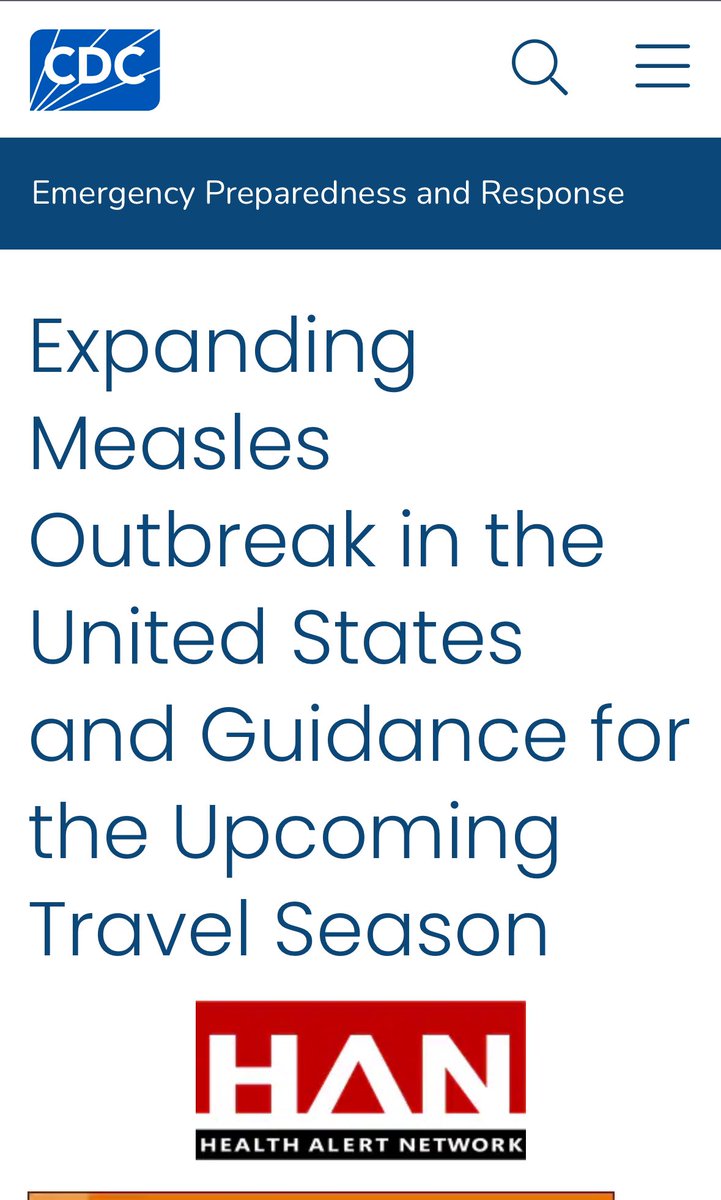 Health alert from <a href="/CDCgov/">CDC</a> cdc.gov/han/2025/han00…