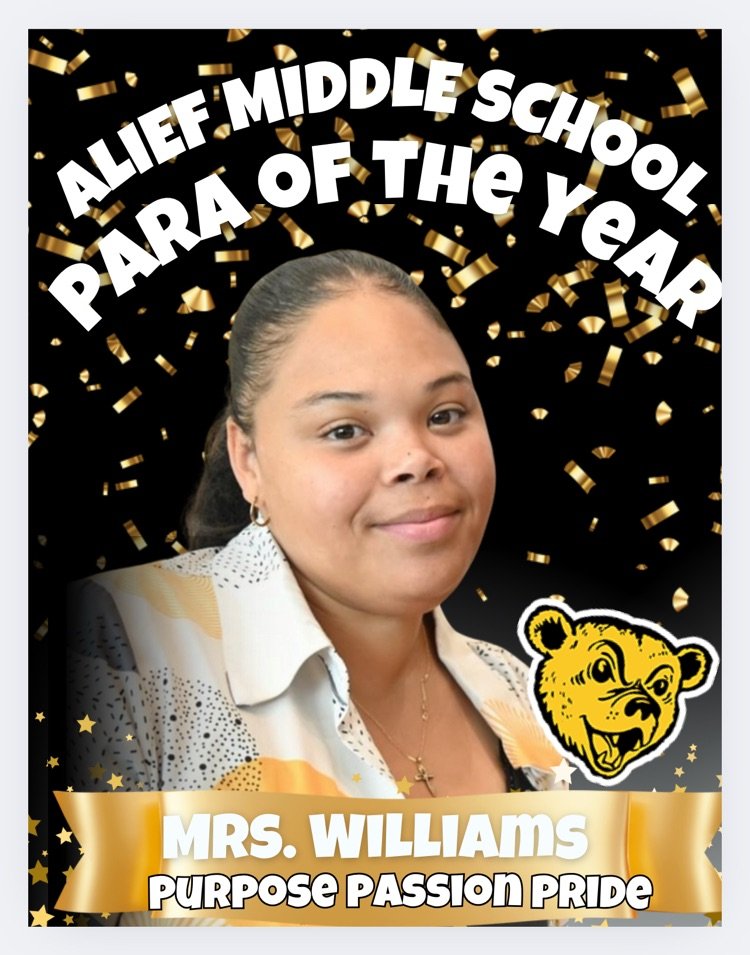 Congratulations to our PHENOMENAL Paraprofessional of the Year, Mrs. Williams! You embody #Purpose, #Passion &amp; #Pride! We appreciate you all! | <a href="/Sroninub2Newby/">Sharonda Newby, Ed.D</a> <a href="/HeyMrsCarterrrr/">Shonta Henderson-Carter</a> @MMrbracy @aliefisd | Connect with us: aliefms.aliefisd.net | facebook.com/AMSalief/