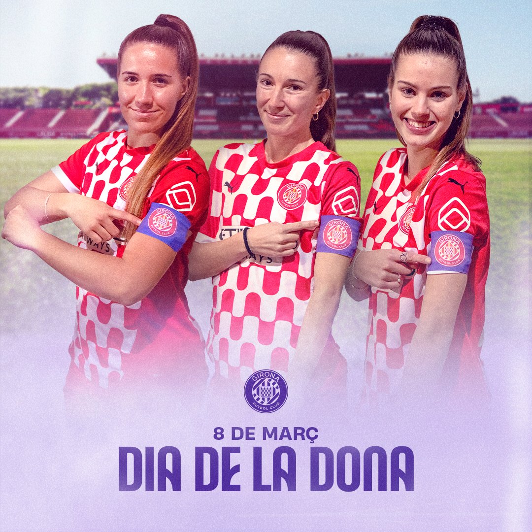 GironaFC's tweet photo. 💜 Inspirem, transformem i liderem. 
💜 Pel vostre coratge i lluita a la vida! 

#8M #DiaInternacionalDeLaDona https://t.co/GKM10jVscf