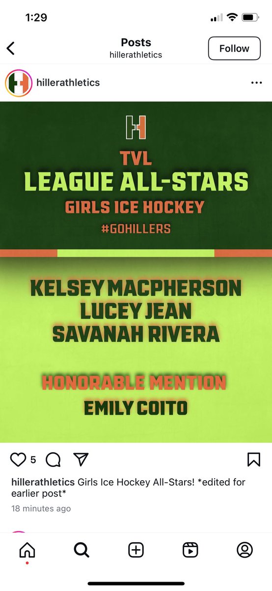 Congratulations to Sr Savannah Rivera, Jr Lucey Jean and Gr 8 Kelsey MacPherson on being named first team TVL all stars &amp; to Gr 8 Emily Coito on an Honorable Mention!! <a href="/MetroWestSports/">Daily News Sports</a> <a href="/BostonHeraldHS/">Danny Ventura</a> <a href="/BGlobeSports/">Boston Globe Sports</a> <a href="/MassNZ/">MassNZ</a> <a href="/MassHSHockey/">MassHSHockey</a> <a href="/HNIBonline/">Hockey Night</a> <a href="/hcamtv/">HCAM-TV</a> <a href="/HillerAthletics/">Hopkinton Athletics</a>
