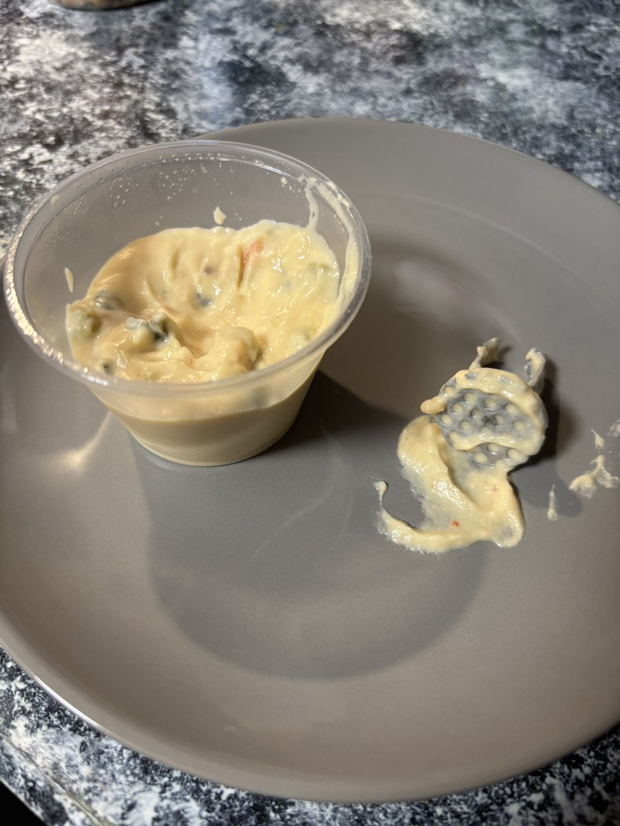 BridgetKay16's tweet photo. @ChipotleTweets 
Can you tell me what this item is that I found in my queso? #disgusting #metal https://t.co/MnL5KS3tzM