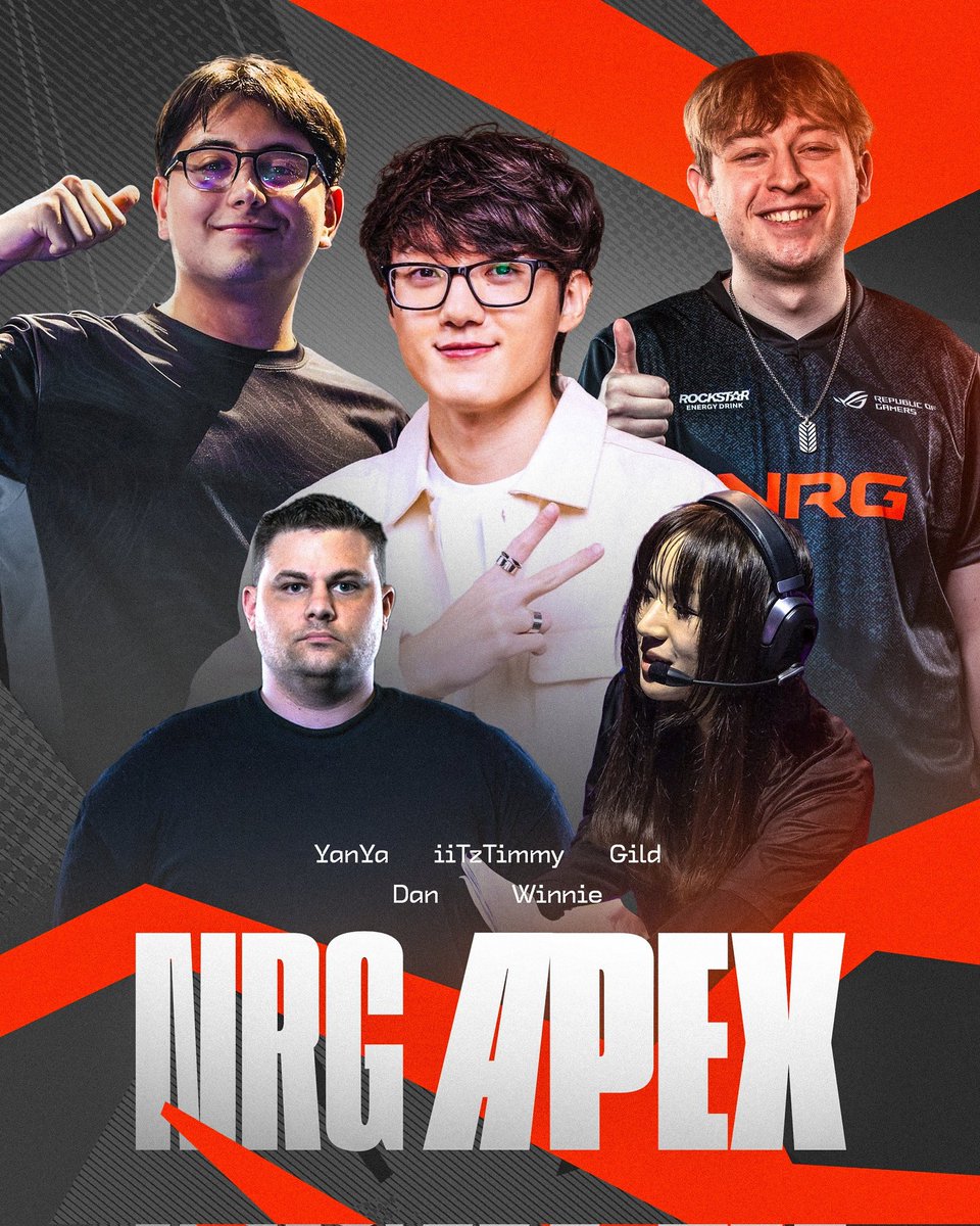 JMeyels (@jmeyels) on Twitter photo 🚨 ROSTER 🚨
Apex team <a href="/NRGgg/">NRG</a> has just signed their 2025 roster...
⚔️ <a href="/iiTzTimmy/">iiTzTimmy</a>
⚔️ <a href="/YanyaMx/">TLAW YanYa</a>
⚔️ <a href="/Gildersons_/">NRG Gild</a>
🗣️ <a href="/tiltedwinnie/">NRG Winnie</a>
📊 <a href="/DanApex_/">NRG Dan</a>
Very excited for this one. 🚨 ROSTER 🚨
Apex team <a href="/NRGgg/">NRG</a> has just signed their 2025 roster...
⚔️ <a href="/iiTzTimmy/">iiTzTimmy</a>
⚔️ <a href="/YanyaMx/">TLAW YanYa</a>
⚔️ <a href="/Gildersons_/">NRG Gild</a>
🗣️ <a href="/tiltedwinnie/">NRG Winnie</a>
📊 <a href="/DanApex_/">NRG Dan</a>
Very excited for this one.