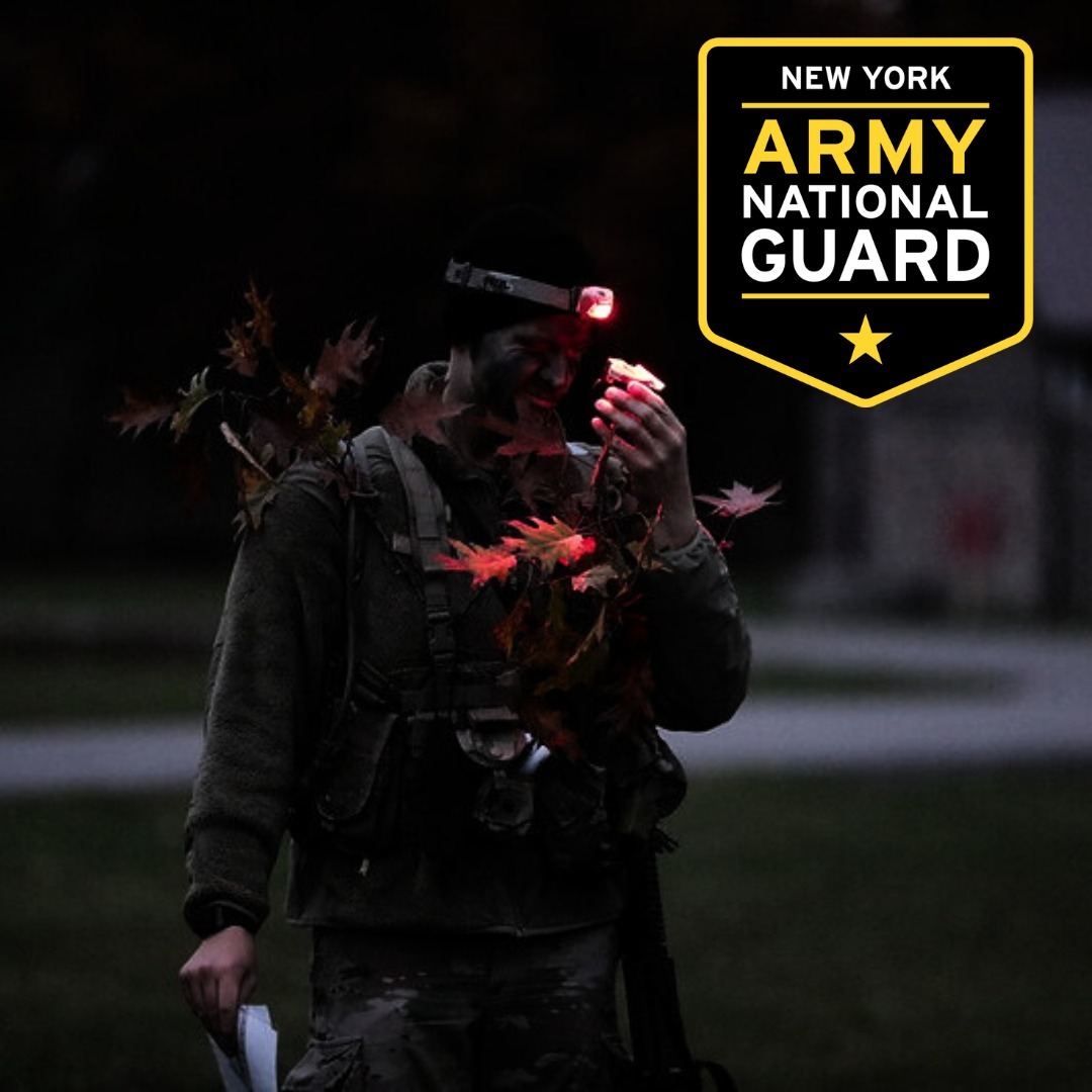 NationalGuardNY's tweet photo. This Soldier is practically invisible (or not) while out conducting land navigation in a field setting.
Have you ever wanted to look like one of the trees while running through the woods?
Go Guard and it can happen!
https://t.co/yDauXwShdD
#FieldFriday #GuardStrong #NYARNG https://t.co/acqhm7NCUY