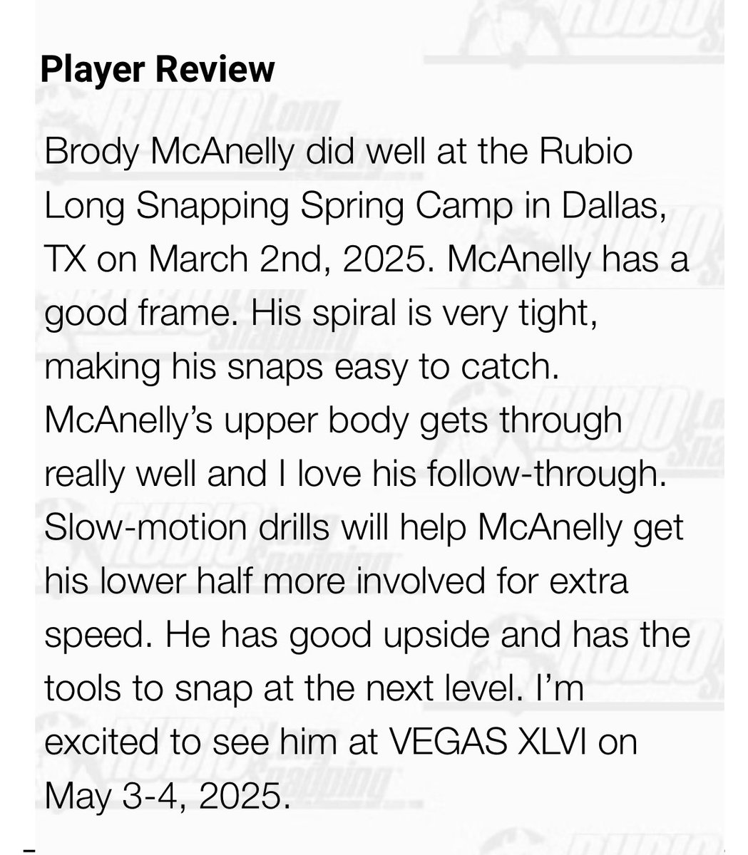 Thank you <a href="/TheChrisRubio/">Rubio Long Snapping®</a> for the kind write up as well as the 4⭐️ ranking!