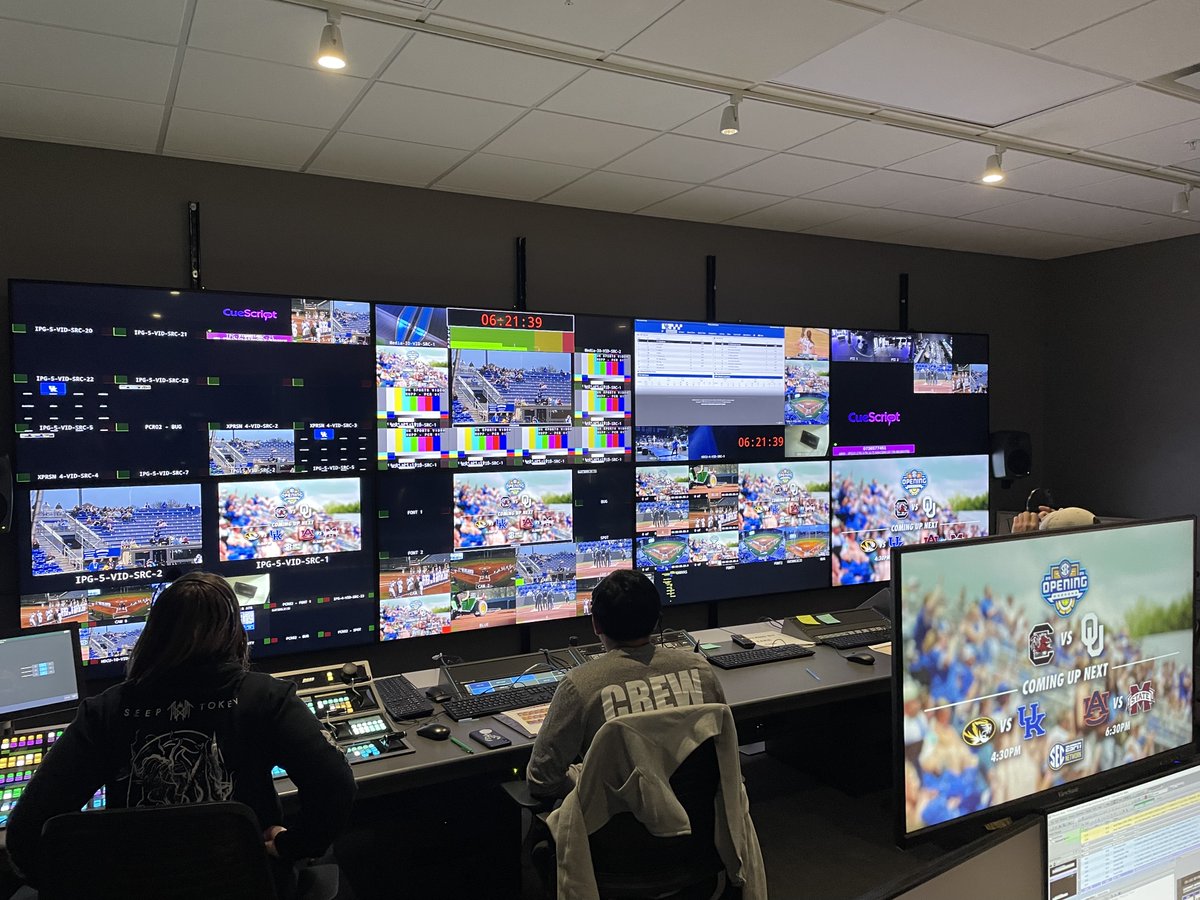 Baseball, Softball and Gymnastics tonight. All 4 control rooms are firing here in Lexington. Join us on SEC+