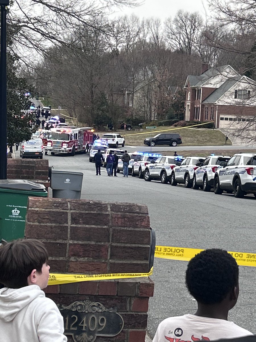 On scene at an officer involved shooting on Headquarters Farm Rd. Police say two officers sustained non-life threatening injuries. The suspect was pronounced dead on the scene.