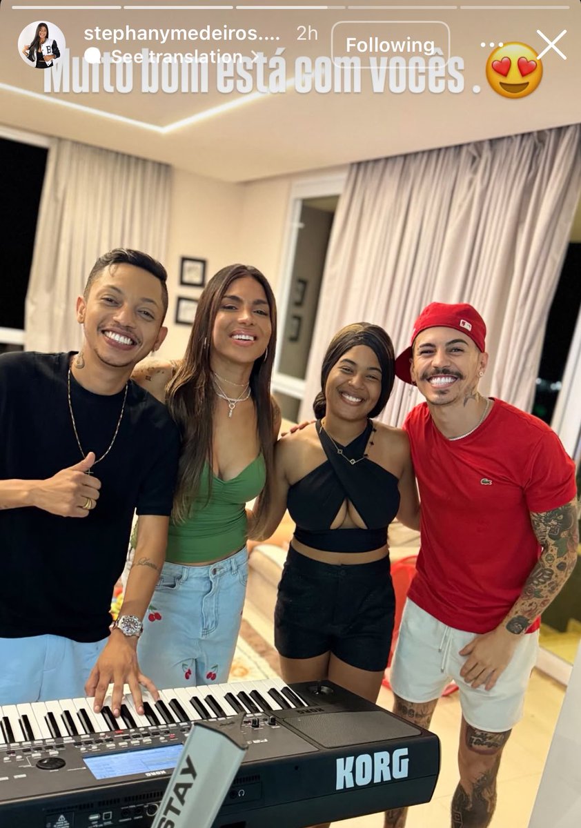 Do rolê de ontem via story da Stephany Medeiros
