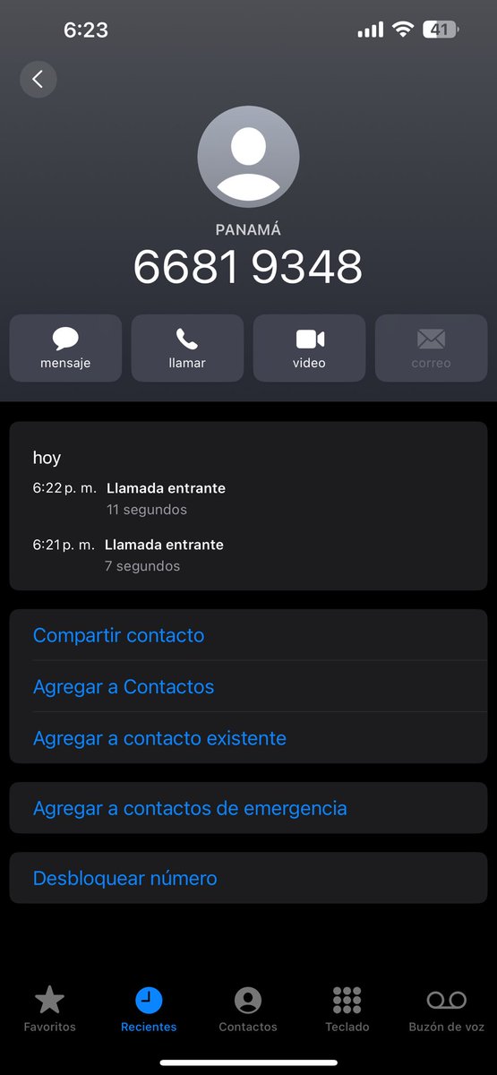 GabbyPinzon's tweet photo. ATENCIÓN @policiadepanama 
Están llamando de este número de teléfono para estafar! 

Luego de contestar con un simple Aló?, el Individuo dice “disque” llorando…: “Mamá, Mamá, estoy en problemas …” 

Obvio automáticamente cerré en las dos ocasiones que lo intentó. https://t.co/1GWSsZsgHX