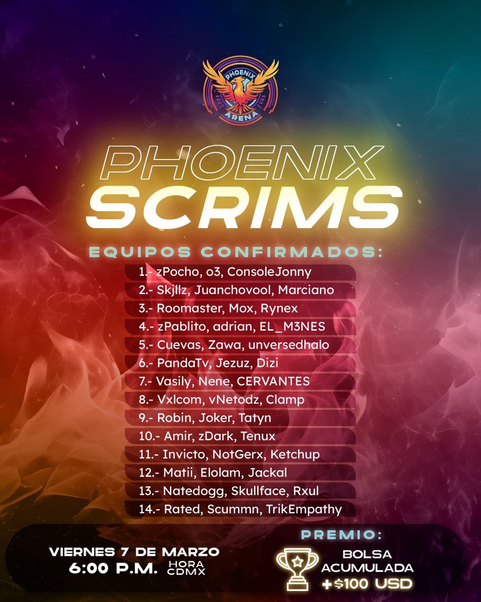 Empezamos en 30 minutos 🔥🐦‍🔥

Estará el tío <a href="/RickystrikisOff/">Rickystrikis</a> en el casteo junto con <a href="/valgood__/">valgod</a> y <a href="/jsalinaas_/">GSG | Juandalorian</a> 
Pásense a saludar y apoyar a su equipo