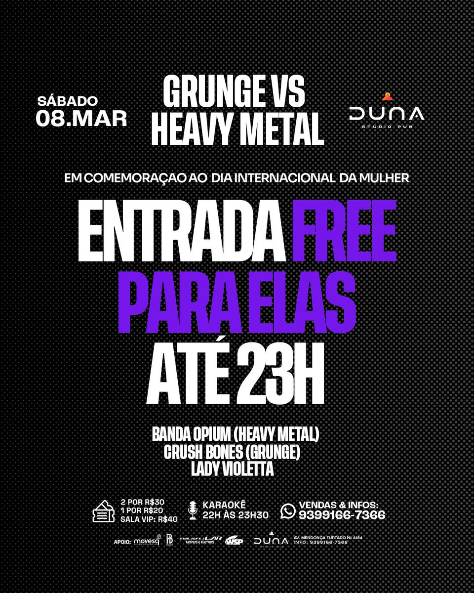 guiarockstm's tweet photo. Amanhã no Duna. https://t.co/i6YJqyEuzI