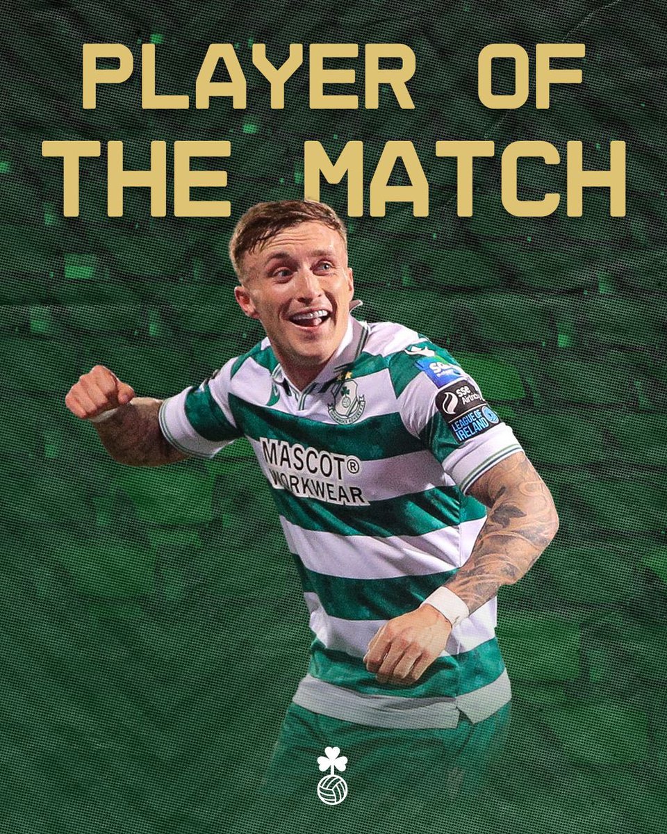 ShamrockRovers's tweet photo. 🥁 Introducing tonight's Player of the Match… 

Match winner, Danny Grant, aha 🕺🏻 https://t.co/HIyEc2Krbo