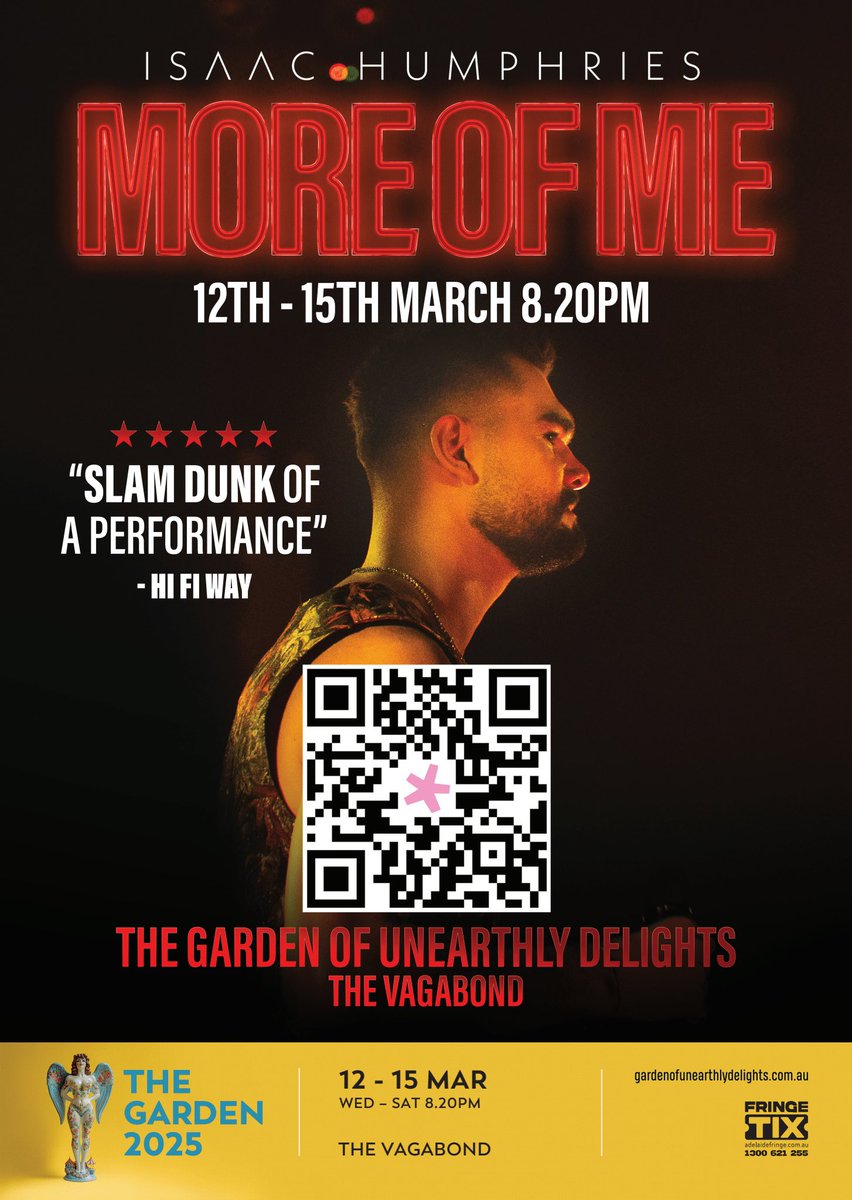IsaacHumphries7's tweet photo. 🚨Adelaide🚨 4 days until my new live show 'MORE OF ME' opens at Adelaide Fringe Festival! 
Tickets are moving very fast! Don't miss out! Ticket links are in my bio and below🎤🎟️ https://t.co/h9caO2YjLa