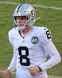 RaidersAQ's tweet photo. The final four Oakland Raiders that are still on the roster 🏴‍☠️

- Maxx Crosby 
- Kolton Miller 
- AJ Cole 
- Daniel Carlson https://t.co/ev70C1lFb1