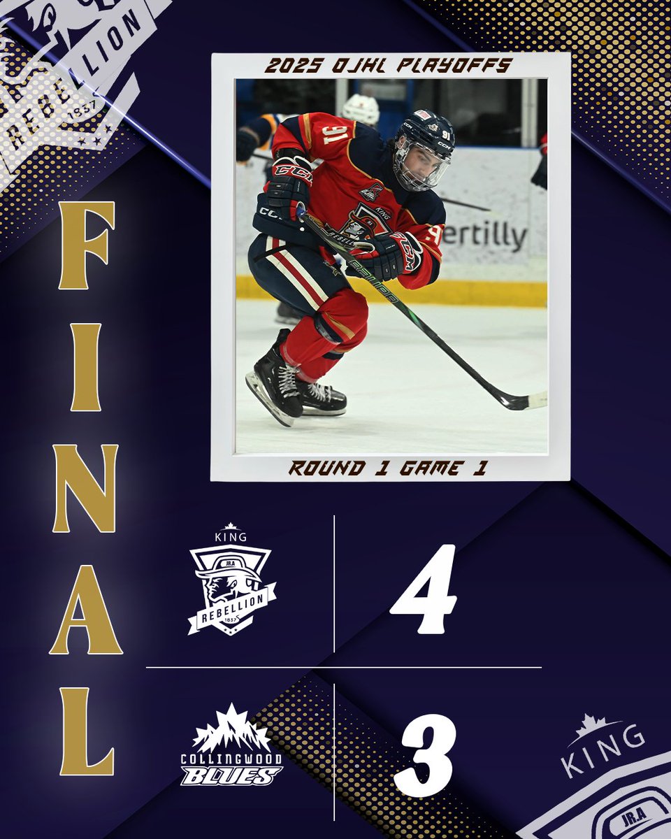 Down 3-1 to a 4-3 final!

THE REBELLION WIN GAME 1 ON THE ROAD!

#HereToStay