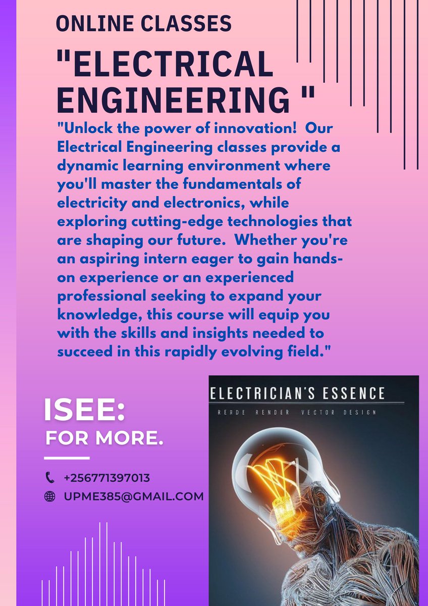 UpElectrician's tweet photo. ELECTRICAL ENGINEERING ONLINE CLASSES NOW AVAILABLE. https://t.co/yc4ACNFUUs