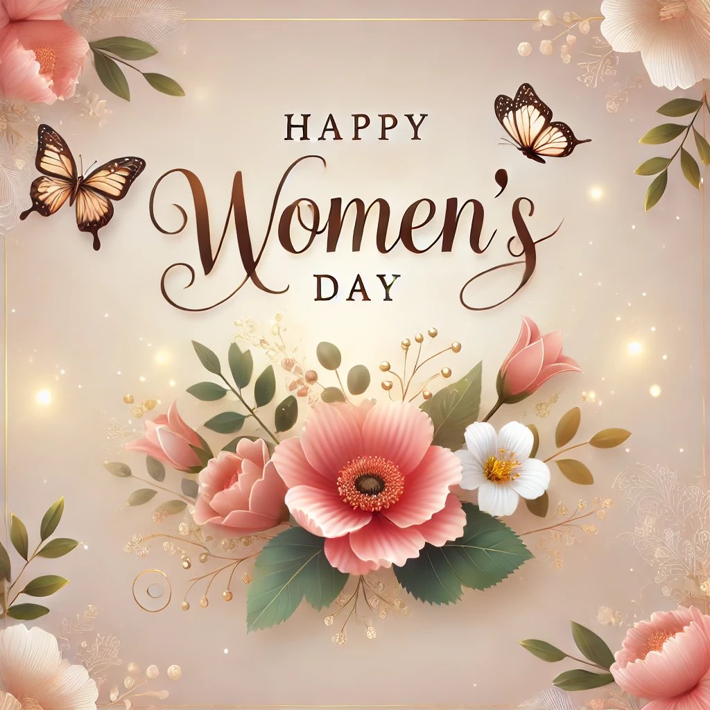 KBSakthicbe's tweet photo. Happy Women’s Day!🦋 May you always shine with strength, grace, and confidence. Your contributions make the world a better place!💐💐💐
 #WomensDay2025 https://t.co/w7X4S4MFTQ