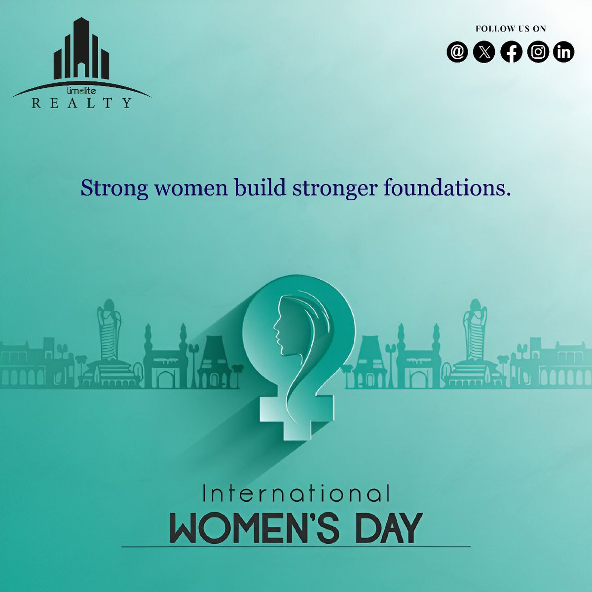 limeli8realty's tweet photo. Here’s to the one who establishes the strongest foundations of all - women. Celebrating this International women’s day with power, resilience and dreams of every women.

#InternationalWomensDay2025  #WomenEntrepreneurs  #strongwomen  #limeliterealty #realestate https://t.co/G5At7HJqsr