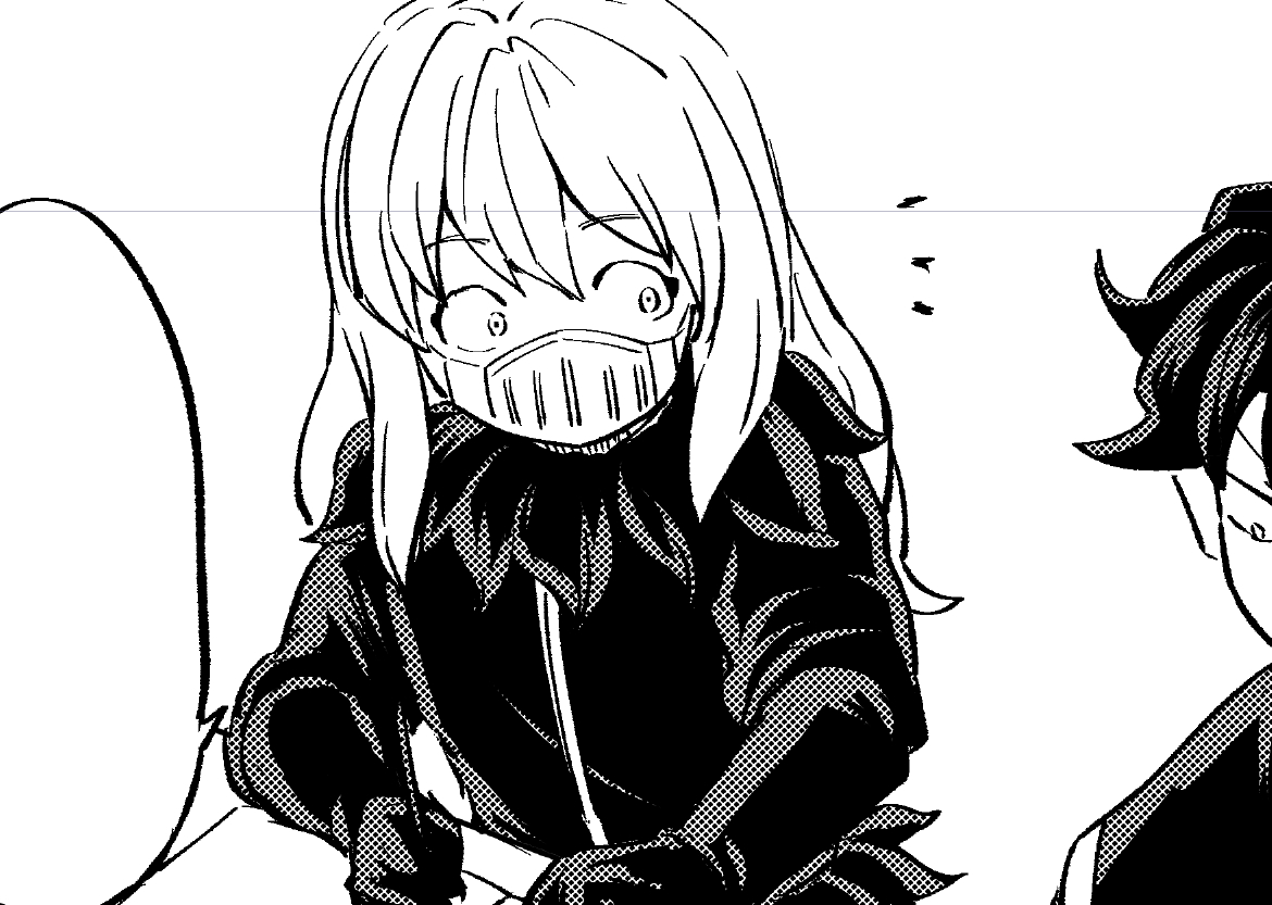 去年描いたものをペン入れしていた 