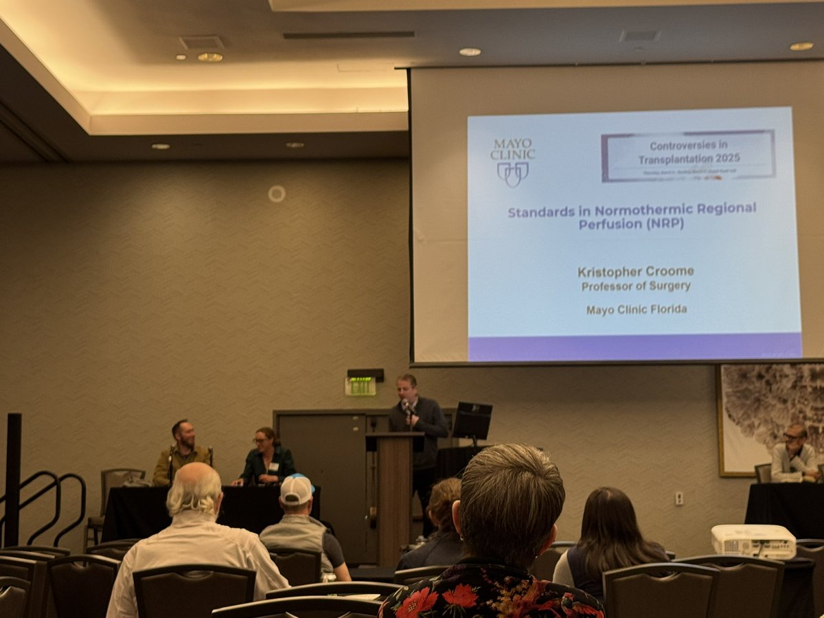 CU Transplant Center (@cu_transplant) on Twitter photo Fantastic presentation by <a href="/KrisCroome/">Kristopher Croome</a> on Standards in Normothermic Regional Perfusion (NRP)!👏
#CIT25 Fantastic presentation by <a href="/KrisCroome/">Kristopher Croome</a> on Standards in Normothermic Regional Perfusion (NRP)!👏
#CIT25