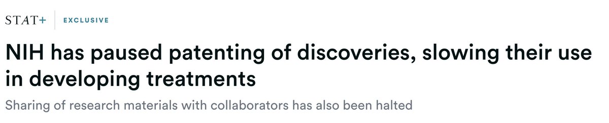 We've not only stopped filing new patent applications on NIH discoveries, we're also apparently abandoning ones in prosecution?🤦‍♂️