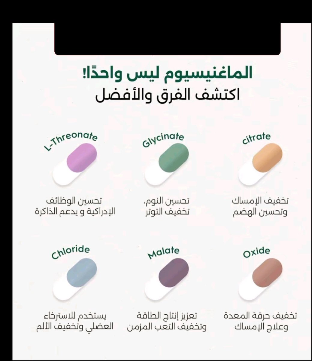 أنواع الماغنيسيوم و الفرق بين كل واحد