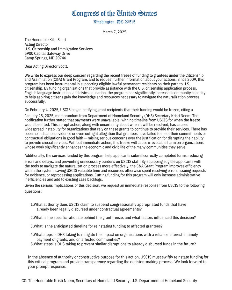 RepJimmyGomez's tweet photo. Orgs like @CHIRLA supports legal residents with apps, English, civics &amp; more on their path to citizenship.

I know how long &amp; hard the journey can be—my parents immigrated from Mexico.

That’s why I led 35 colleagues in demanding @USCIS to unfreeze funds we approved for them. https://t.co/US9yZIvyeE