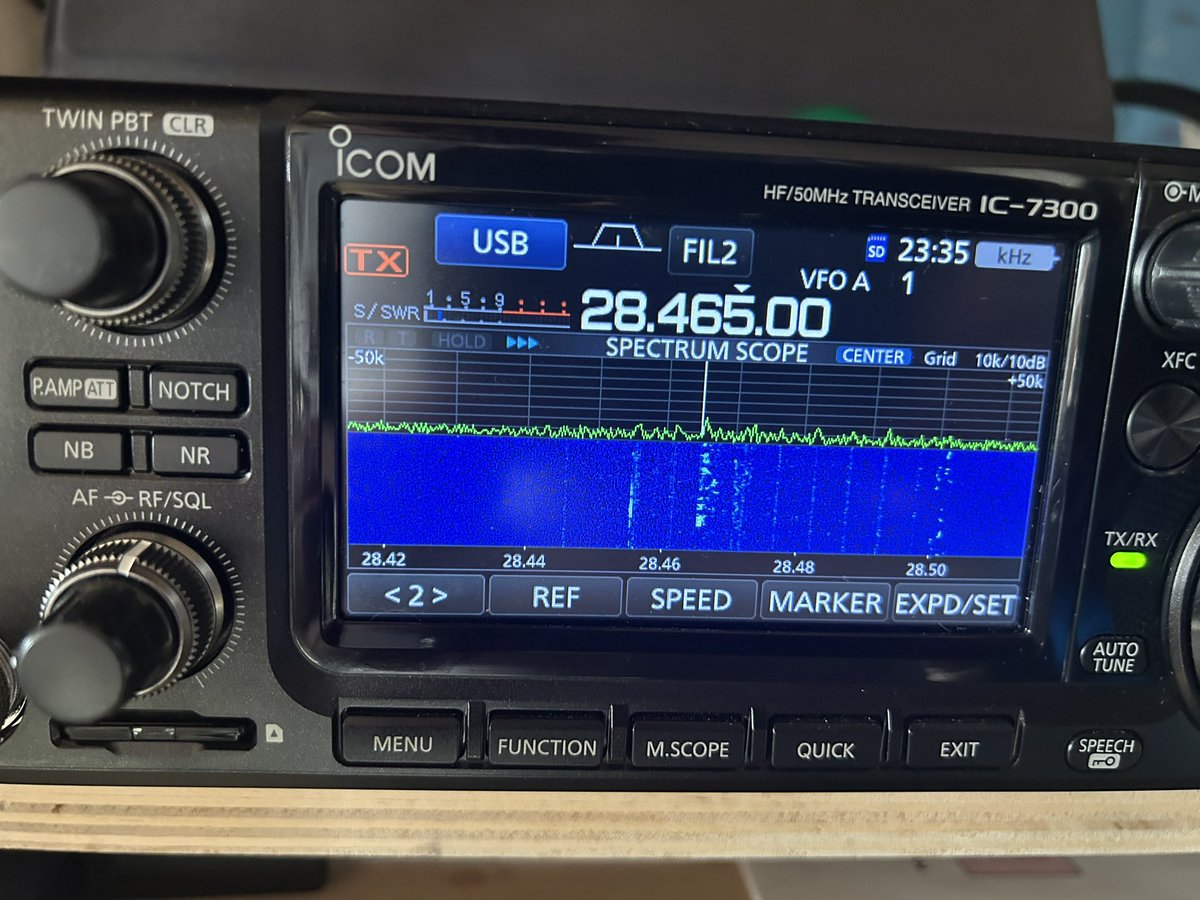 Busted out the <a href="/Buddipole/">Buddipole</a> 10m dipole this evening for preparation of the South America 10 Meter Contest starting tomorrow. Wheeling around the dial and scanning the waterfall brought two DX QSOs into Japan and Australia back to back. It is safe to say that 10m is open.