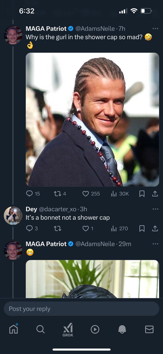 dacarter_xo's tweet photo. This MAGA patriot got mad and blocked me all bc I said she’s not wearing a shower cap 😂. https://t.co/Hk5UEuRMJ6