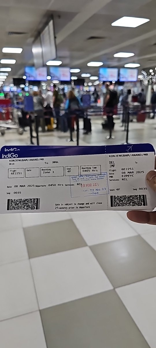 konjeng_'s tweet photo. Flt at 4:50, waited after security check from last night, and @IndiGo6E didn't allow boarding when I reached gate at 4:30. No announcement, called to informed Gate closed, Gate change happened. Worst custr service in my travel so far. @narendramodi @AmitShah @RamMNK @nsitharaman https://t.co/M2ohxw0ZqX