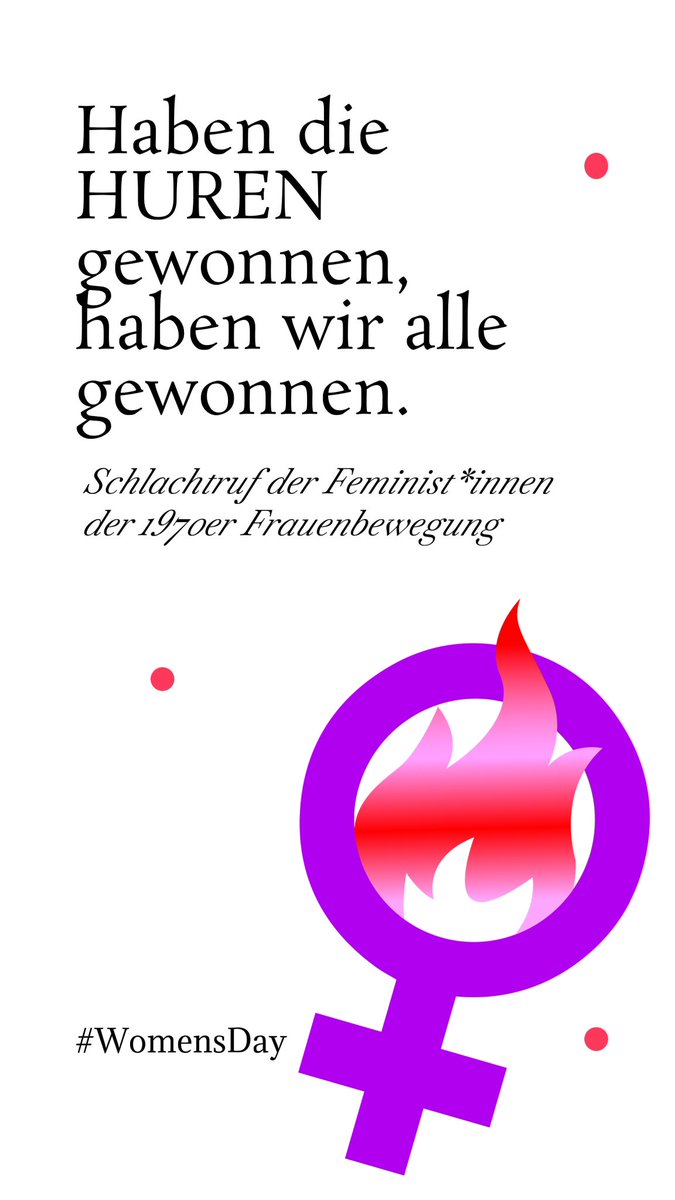 BesD_eV's tweet photo. “Haben die Huren gewonnen, haben wir alle gewonnen.”

Dieser Schlachtruf der feministischen Bewegung der 1970er erinnert uns daran: Die gesellschaftliche Anerkennung von Sexarbeitenden war historisch oft ein Indikator für die allgemeinen Lebensmöglichkeiten von Frauen.

1/2 https://t.co/KWrrd1Apzr