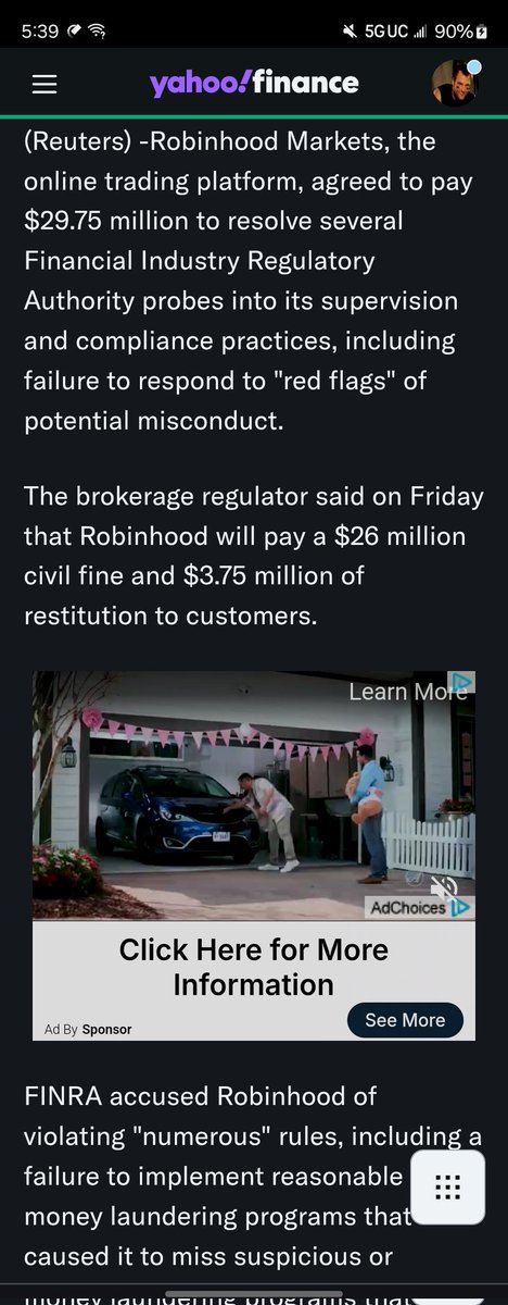 AMCbiggums's tweet photo. Gamestop and amc. Robinhood pays 29.75 million fine for fucking robbing you https://t.co/ecaDBA8eIB