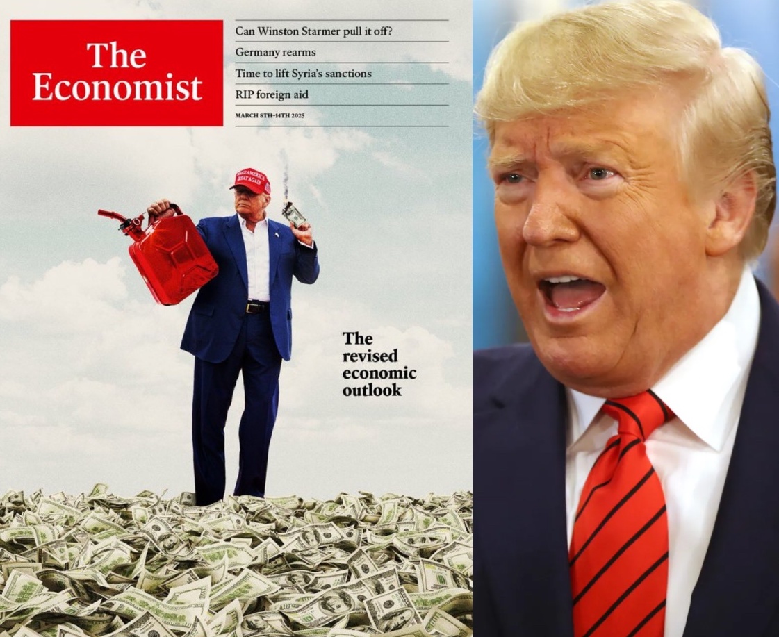 BREAKING: The Economist  incinerates Donald Trump for destroying the American economy with a brutal cover image and a scathing piece entitled: "Donald Trump’s economic delusions are already hurting America."

This one has MAGA world melting down...

The expertly informed piece