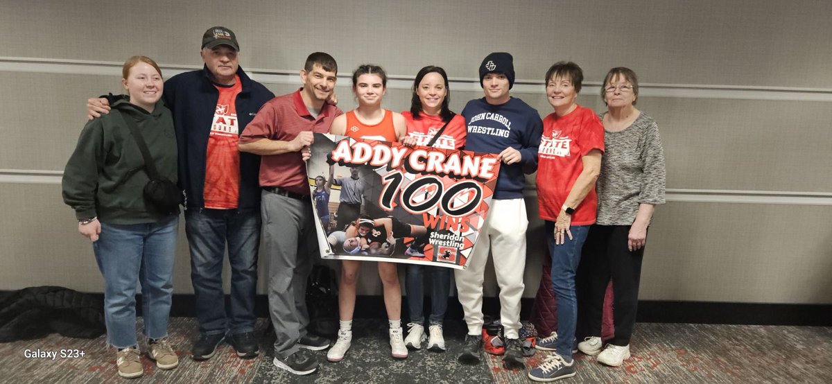 Picture says it all!!!!! Pretty sweet to see this at my first wrestling match ever 👏👏😍🥰 way to represent Addy!