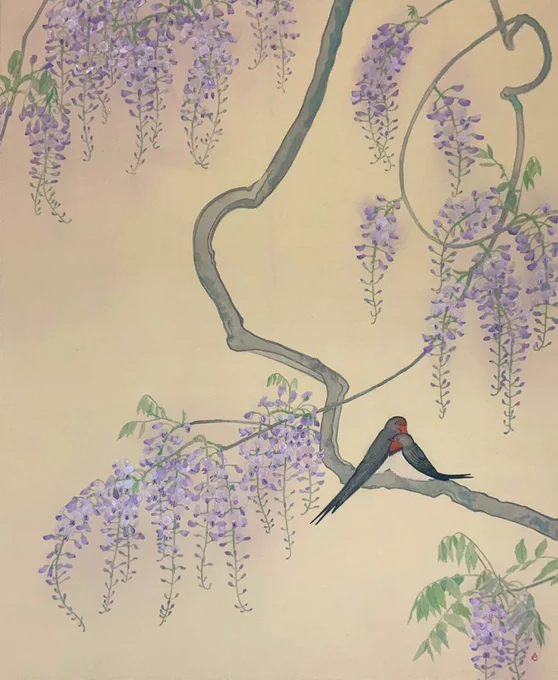 #作画カロリーの高い作品を上げようぜ
藤の花は好きっだけど、描き始めてからいつも後悔するお花です。 