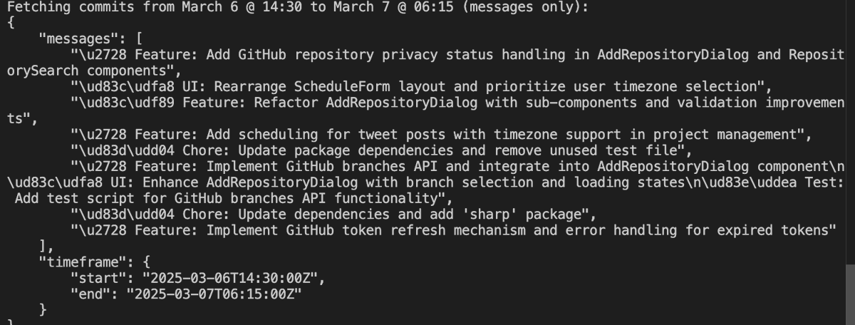 dzhohola's tweet image. Day 4 of building in public TweetGit web app to 50+ users in 30 days:

✅ Created rules for Cursor-based API development
✅ Implemented new commits API
✅ Added documentation for API usage and implementation

#buildinpublic #indiehacker #buildspace