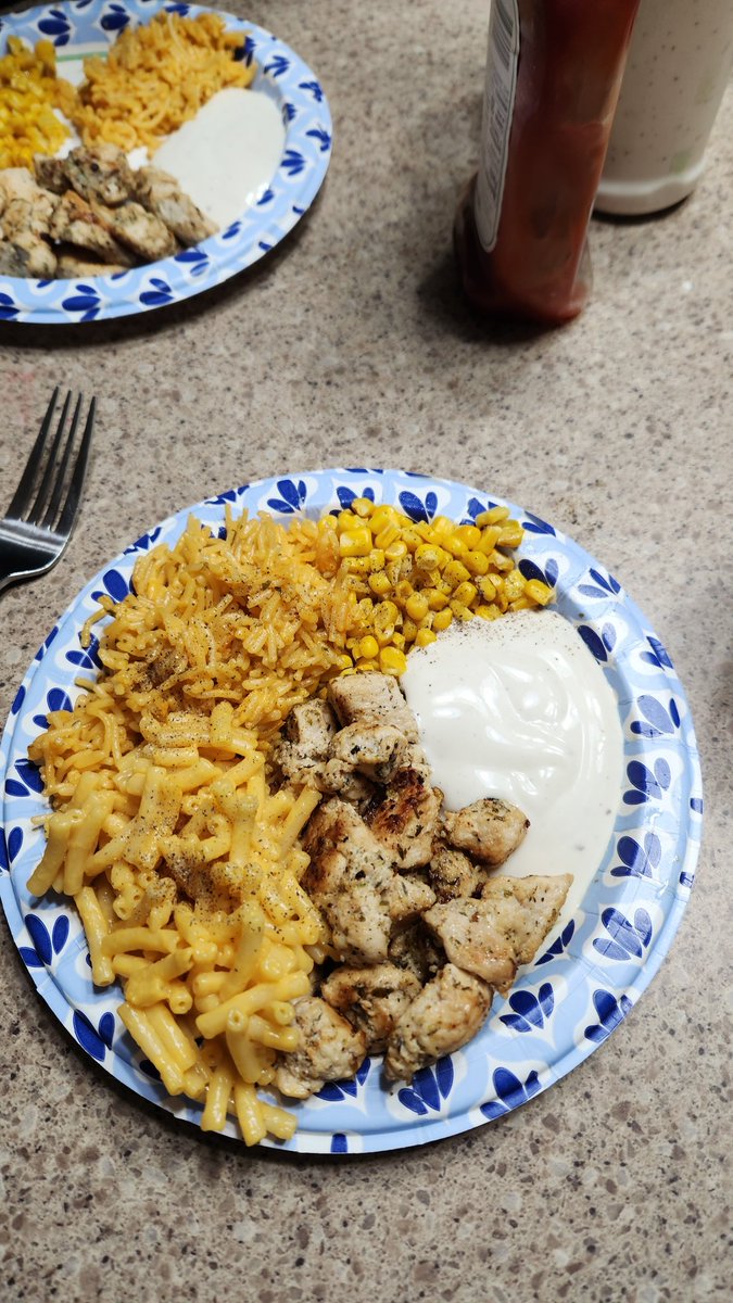 Dinner is served
Italian garlic chicken
Mac n cheese
Corn
Cheddar and broccoli rice
Yum yum
See yall at kick.com/zombiek1n6  around 9 cst