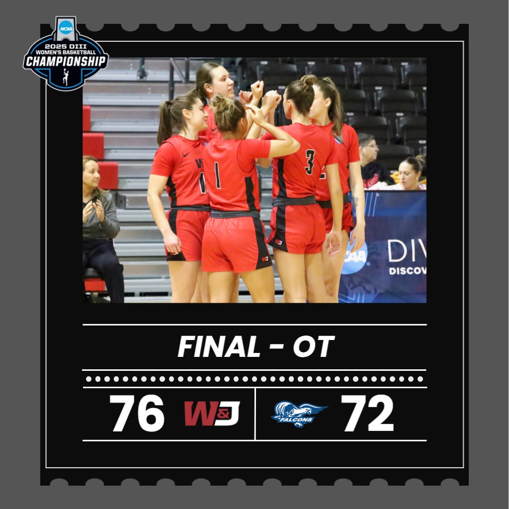 History Made For <a href="/WJ_WBB/">W&J Women's BBall</a>!

Bezjak (18), Dryburgh (16), DeRubbo (13), Kovalchick (11) and Cherry (10) all reached double figures scoring in the program's first NCAA Tournament win!

#PrezPride #d3hoops <a href="/PAC_Athletics/">Presidents’ Athletic Conference</a>