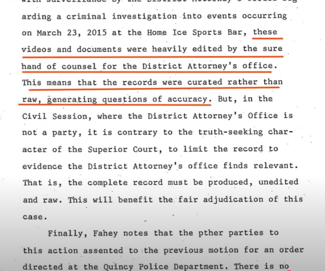 little_foot777's tweet photo. This is the whole Motion in the Fahey Case pertaining to Trooper Fanning &amp; Colleen Crawford. Apparently editing videos has been a little hobby of theirs for awhile now. Although I'm not surprised, I am pissed for Karen Read. This is just corrupt. https://t.co/FyG57pqdS6
