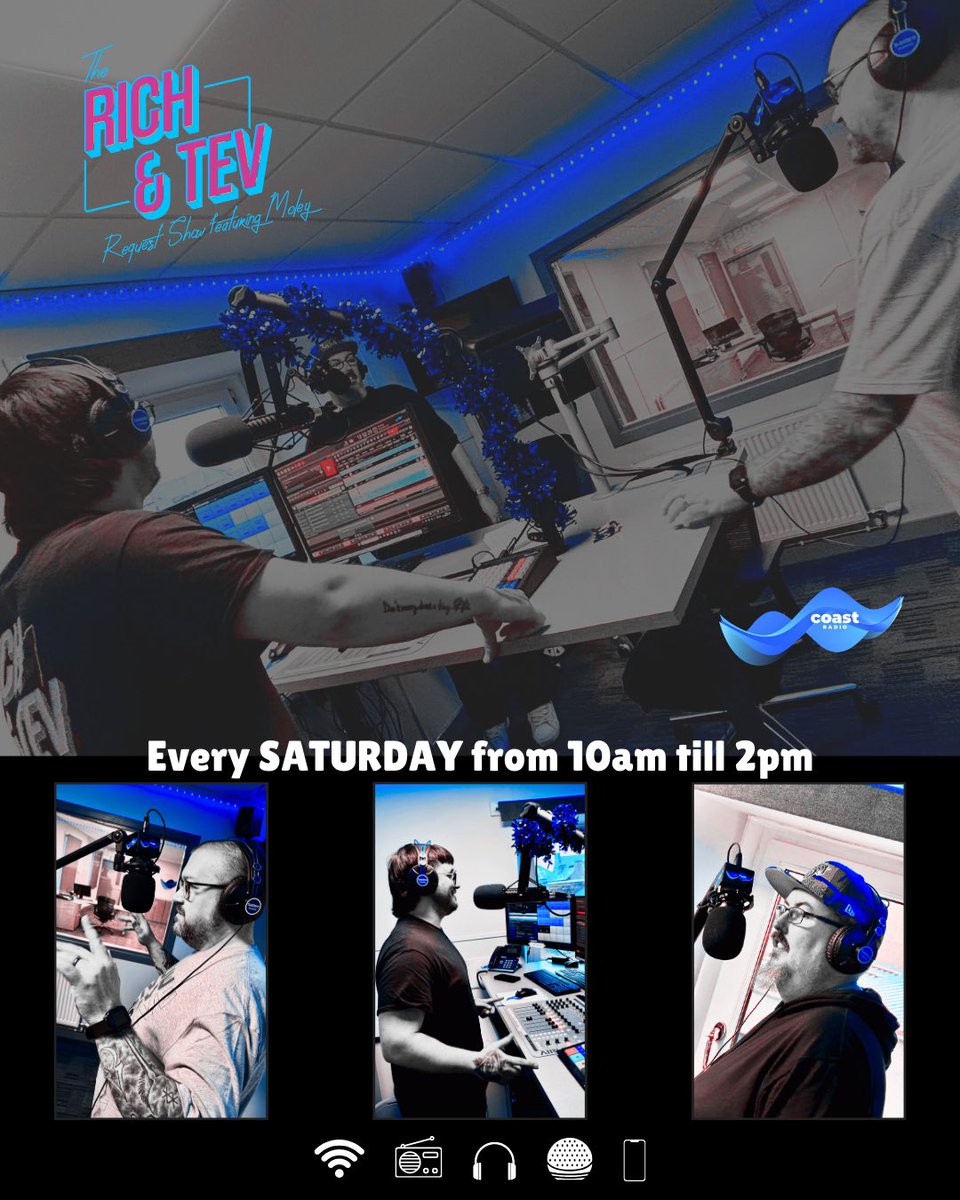 tevmin86's tweet photo. 🎧 Tev &amp; Moley take over! 🎧

With Rich off to Glasgow, it’s down to Tev &amp; Moley on the Rich &amp; Tev Request Show!

🎬 Rich vs Tev: Movie Soundtracks
🔗 Linked Songs – Guess the link

📢 Send requests &amp; voice notes on WhatsApp!

📻 Live 10am-2pm on Coast Radio! 

#CoastRadio https://t.co/Uv2t1vhfYx