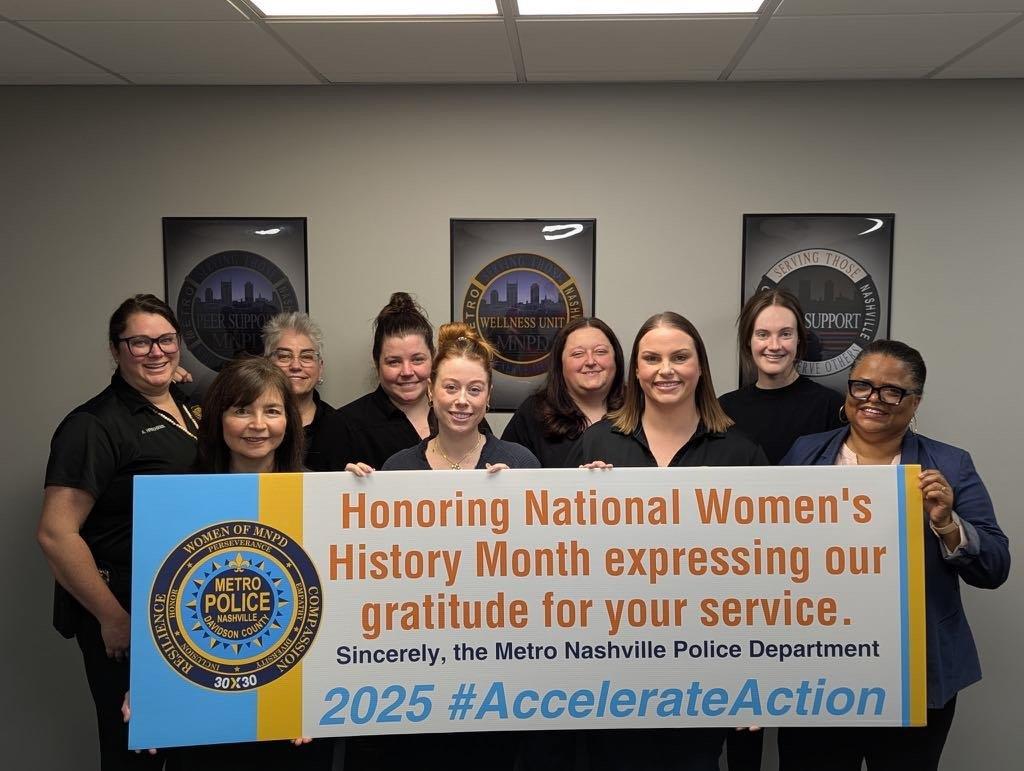 On this International Women's Day, we salute the women of the MNPD: officers, crime lab scientists and professional support staff for everything they do to keep Nashville safe. Thank you all!