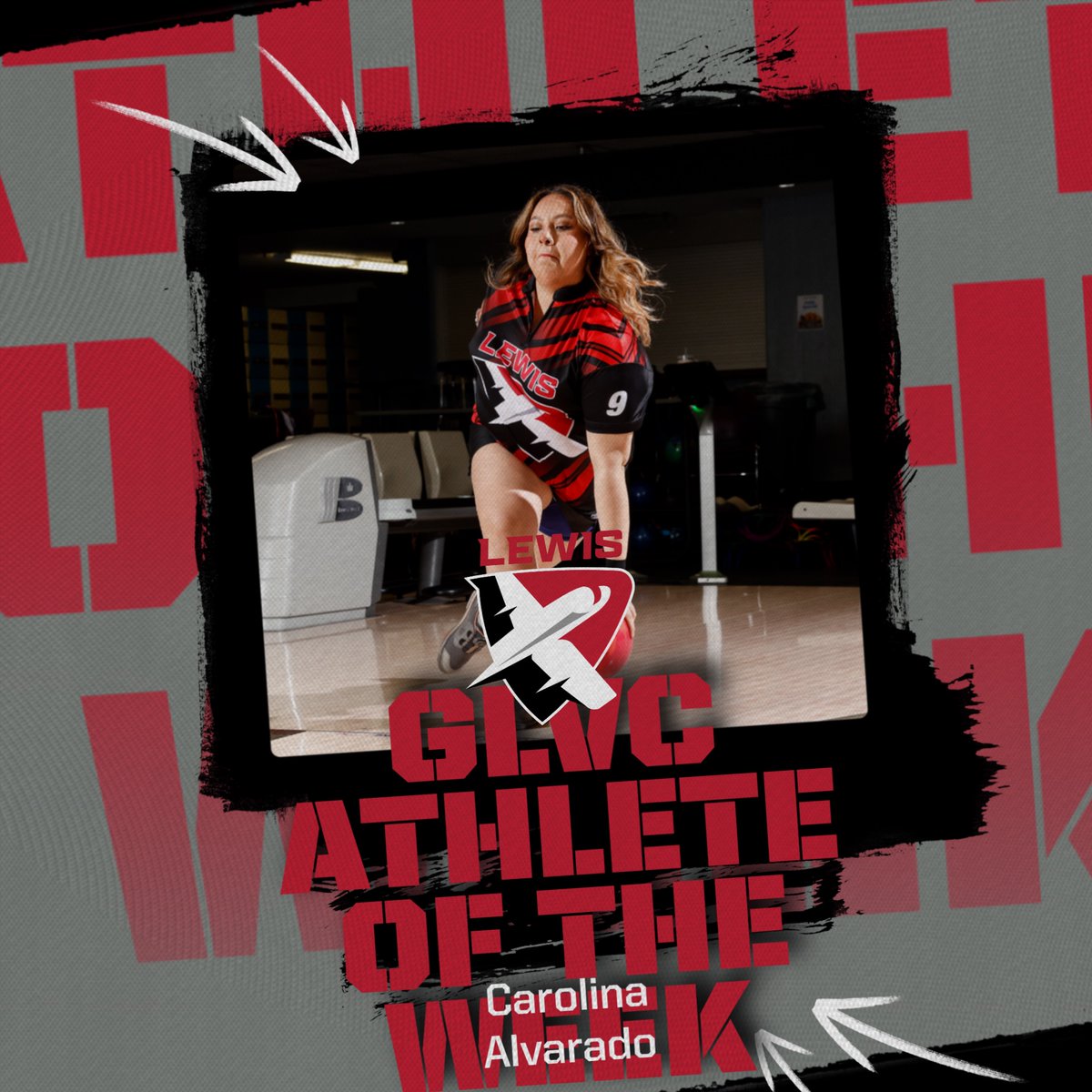 Carolina Alvarado earns Lewis' third Athlete of the Week of the season for bowling!