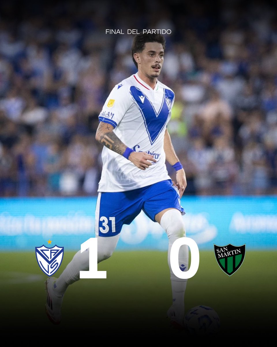 AtodovelezRadio's tweet photo. ✅ SE HIZO DESEAR.

Vélez derrotó 1️⃣-0️⃣ a San Martín (SJ) en la novena fecha del Torneo Apertura 🏆

⚽️ B. Romero (80'). https://t.co/MMhIRDge5u