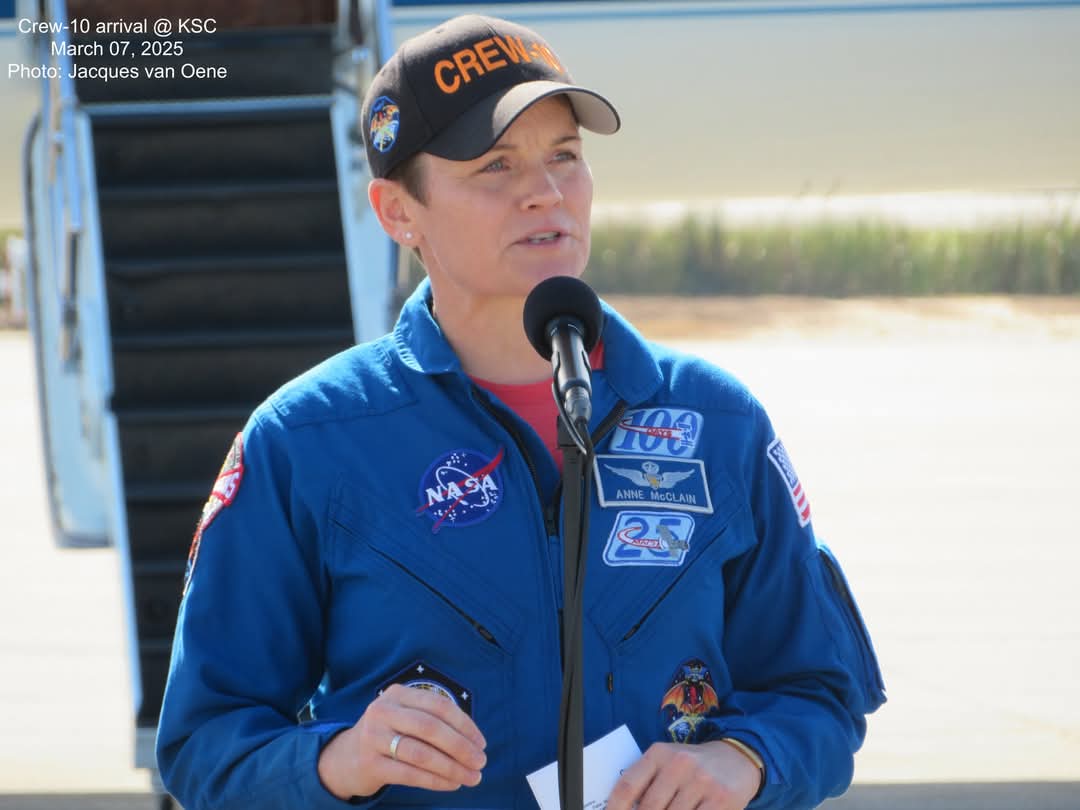 <a href="/NASA/">NASA</a> #Crew10 arrived today <a href="/NASAKennedy/">NASA's Kennedy Space Center</a>  Launch is set for March 12 @ 19:48 Florida time.
<a href="/AstroAnnimal/">COL Anne McClain</a> <a href="/Astro_Onishi/">大西卓哉 （JAXA宇宙飛行士）Takuya Onishi</a> 

📸 me for <a href="/ROOM__Space/">Room Space Journal</a>