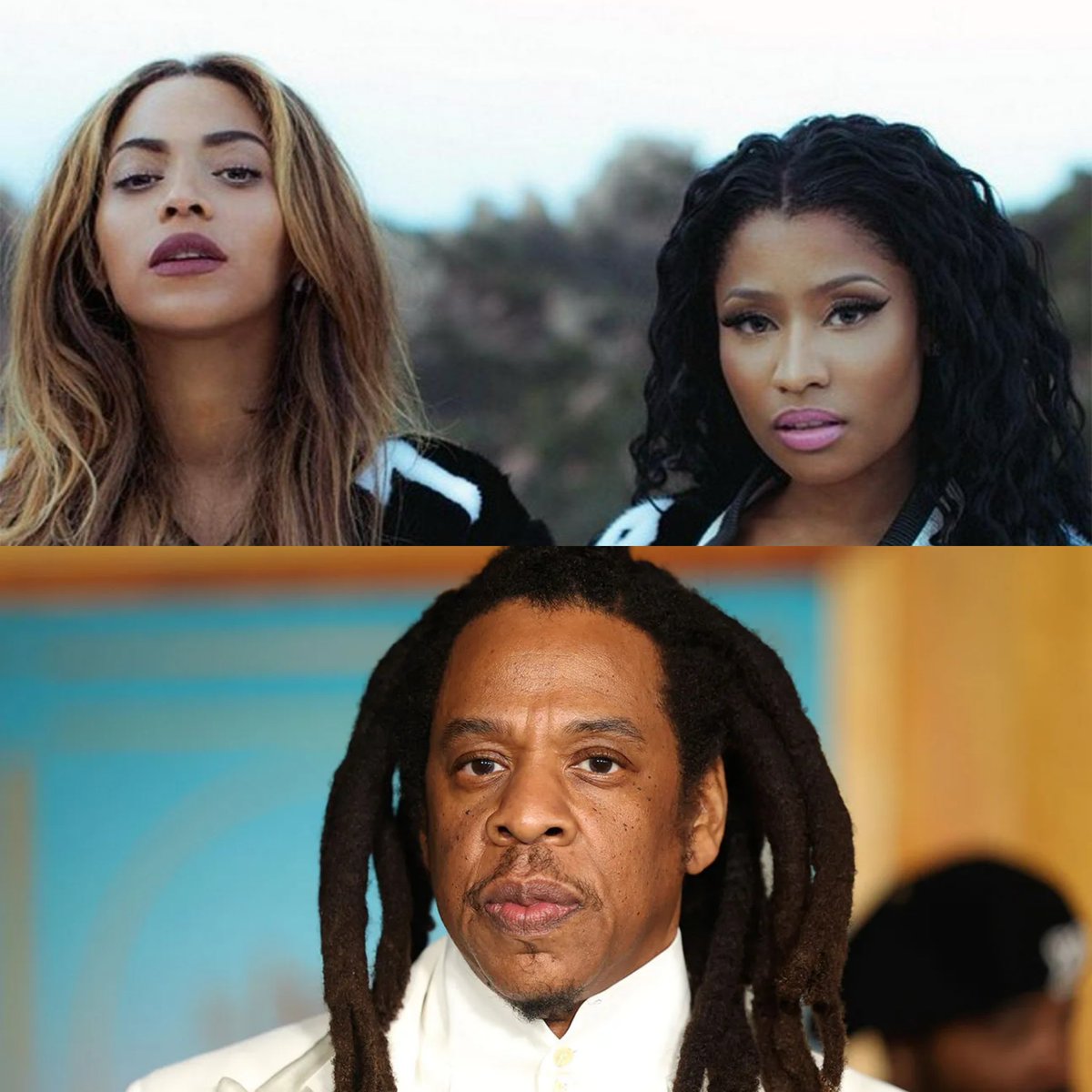 Big Sean reveals Beyoncé suggested adding Nicki Minaj to “I Don’t F**k With You”:

“Beyoncé was like, ‘That’s a little disrespectful. Maybe you should put Nicki Minaj on it’…And then Jay-Z was like, ‘Nah people are gonna get it…’”