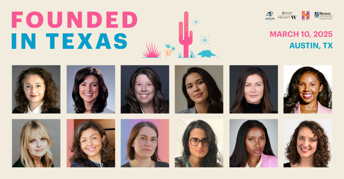 dwtProjectW's tweet image. We’re excited to announce the 2025 cohort of female founders for our Founded in Texas investor feedback session in Austin, Texas!

We&apos;re so proud of the many founders who&apos;ve participated and thankful to all of the investors who have provided their expertise over the last 5 years.