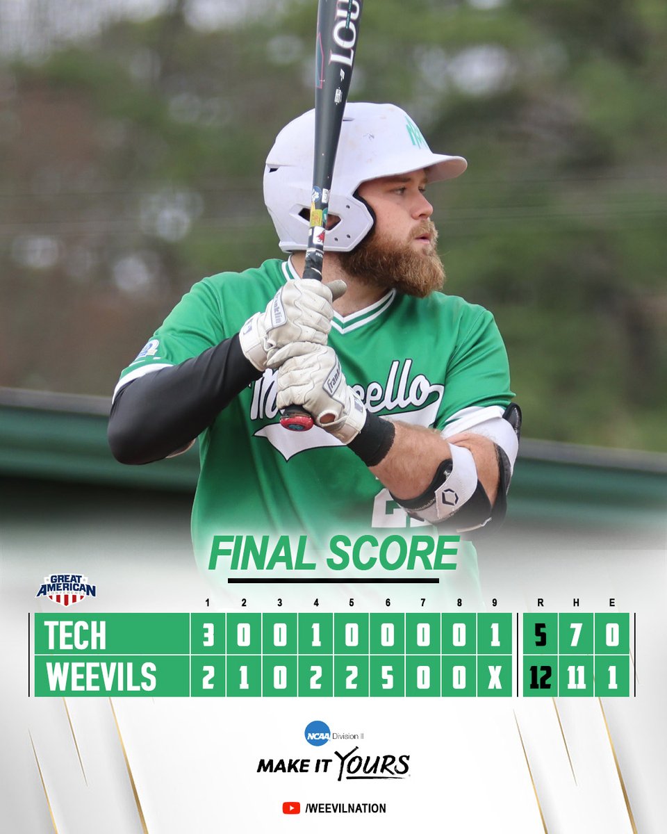 WEEVILS WIN! Boll Weevils take the series opener over Arkansas Tech! 🔥

#WeevilNation