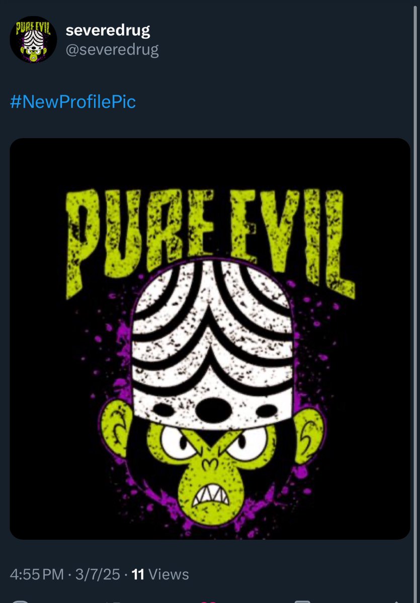 Drug updated his pfp into Mojo jojo a villain from the Powerpuff girls👀

New drop???