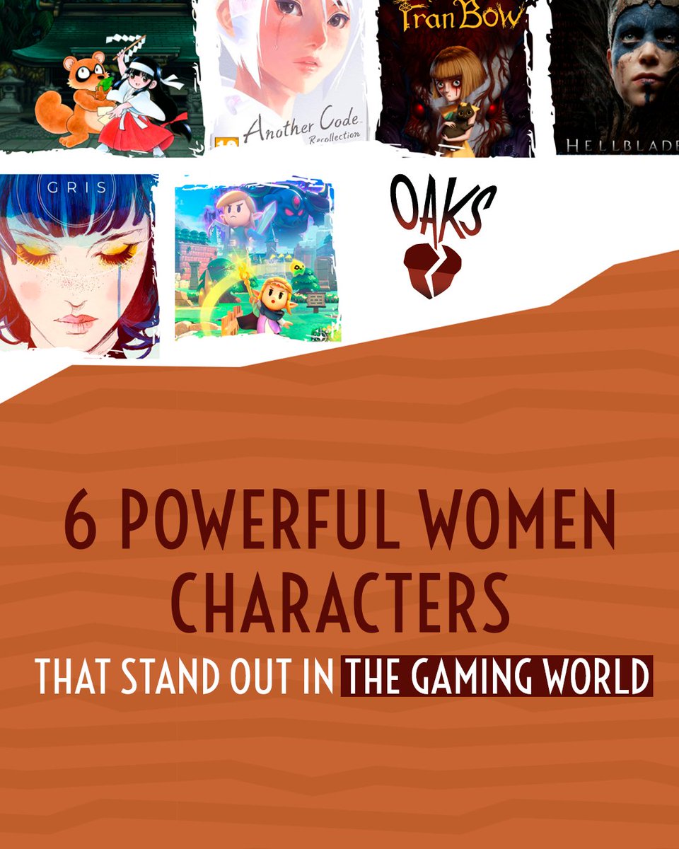 oaksgamestudio's tweet photo. Let's celebrate female protagonists and their impact in gaming!
Here are 6 must-play games that put women at the center of the action.
#WomenInGaming #FemaleProtagonists #GameDev https://t.co/wI3UIgevn4